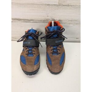 Shimano SH-M055 MTB Shoes Mens 8.5 US 42 EU Brown Blue SPD Clipless Cycling